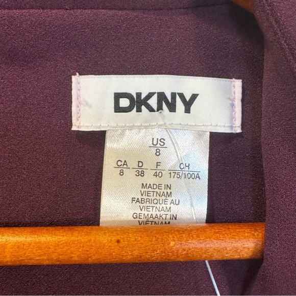 DKNY women’s burgundy midi length dress, size 8, NWOT - Picture 4 of 12